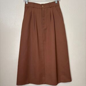 Vintage Slender‎ Magic Brown Midi Skirt Women's 8 Paper Tag USA Control Panel